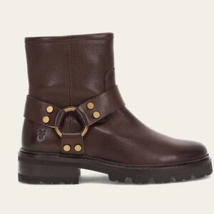 Frye Brown Olivia Harness Short Boot